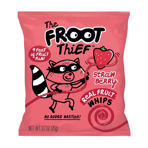 Pack, 10xStrawberry, 10xMixed The FROOT Thief Real Fruit Snack Whips BIG Variety Nut Free, Individual Bags for Kids
