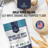 5 Lb Great River Milling Lily White Organic All-Purpose Flour | Unbleached & Unbromated | Non-GMO, Kosher | Ideal