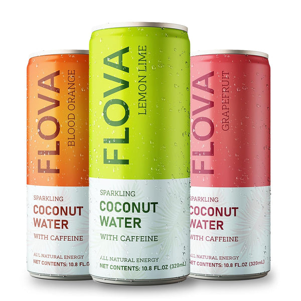 Flova Energy Drink, All Natural, Electrolytes and Minerals from Coconut Water, 4