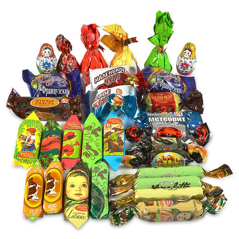 Rot Front Assorted Russian Candy (Alenka, Grilyazh, Batonchik, Korovka, Romashka, Honey Mishka Grilyazh)