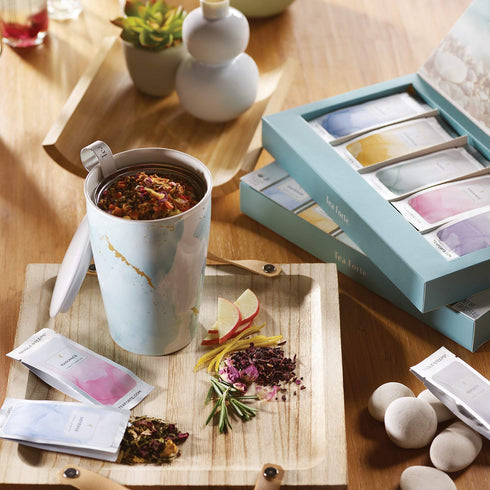Tea Forte Wellness Tea Assortment, 15 Count Single Steeps Loose Leaf Premium Tea Gift Set Sampler