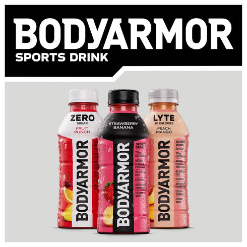 Pack 16oz 14+ Pack Bodyarmor Superdrink Variety Bottles (Flavors: Orange Mango, Strawberry Banana, Fruit Punch