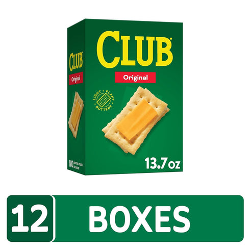 (12 Club Crackers, Lunch Snacks, Snack Crackers, Original Boxes)
