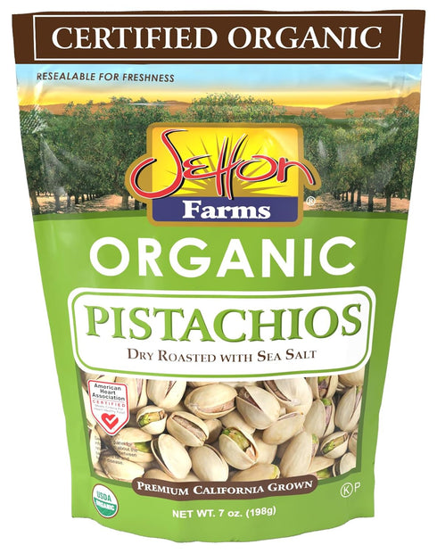 Setton Farms Premium Organic Pistachios, Dry Roasted With Sea Salt, 7 Oz