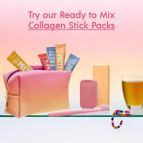 12-Pack 10g Pretty Tasty Peach Black Collagen Iced Tea Ready-to-Drink Iced Tea with Collagen Peptides per Can Beauty