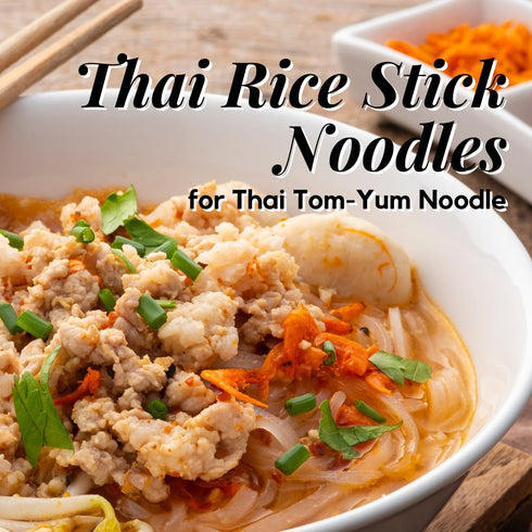 400 Thai Chantaboon Rice Stick Noodles grams Chanthaburi, Sen Chan to cook Pad Thai, Pad Mee Thai Tom Yum, Boat Noodle