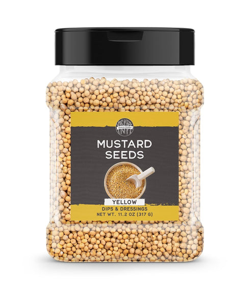 Birch & Meadow Yellow Mustard Seed, 11.2 oz, Mild Mustard Flavor, Dips