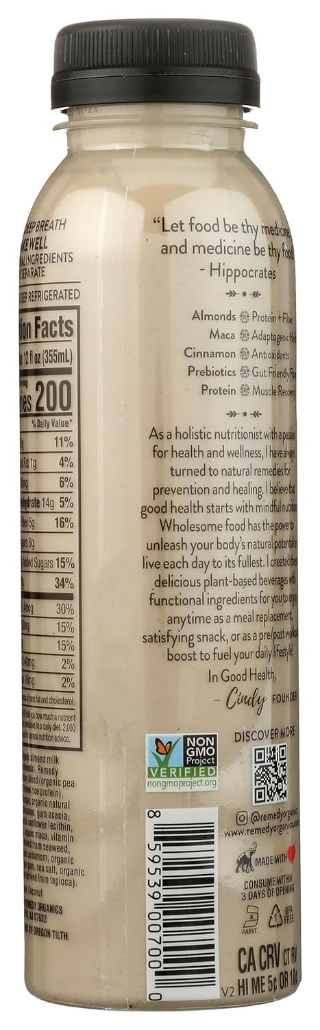 Remedy Organics Protein | Super Chai Fuel | Plant Based Protein Shakes, Ready To Drink | USDA Organic, Gluten Free
