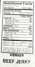 10 Count Pack Werner Beef Jerky Slab Giant Jerky Slab, Jerky Sheets Thinly Sliced Beef Jerky Bulk (Ol' Fashioned)