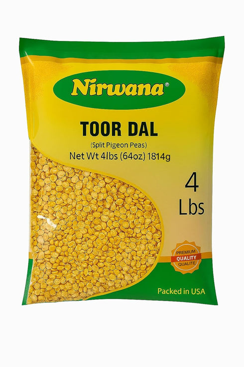 Split Pigeon Peas (Toor Dal) Premium Dry Yellow Lentils for Curries, Soups