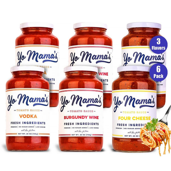 Yo Mama's Foods Keto Pasta Sauces - Pack of (6) - No