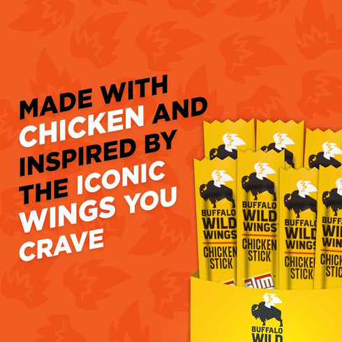 7g 0.28 oz. (14 Count) Slim Jim Chicken Sticks, Buffalo Wild Wings Buffalo Style, Protein per Serving, Snack Size