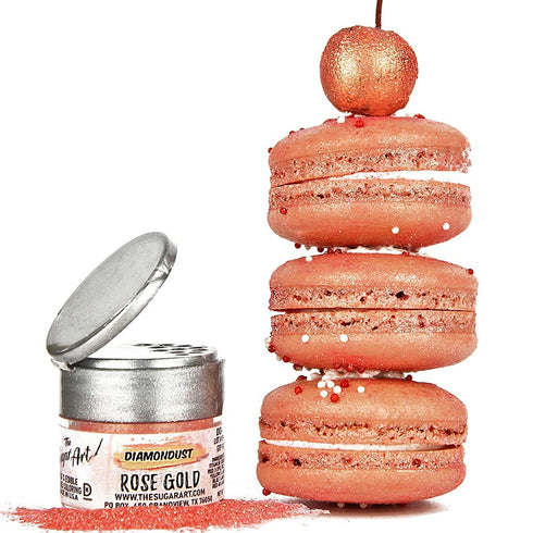 Rose Gold Edible Glitter for Drinks, Cake Decorating, 4g, 100% Food-Safe, Kosher, Vegan, Gluten & Nut Free
