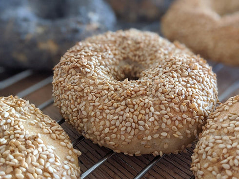RawJoy Pack 12 Fresh New York Classic Sesame Bagel by | Delicious Fresh Sesame Bagel