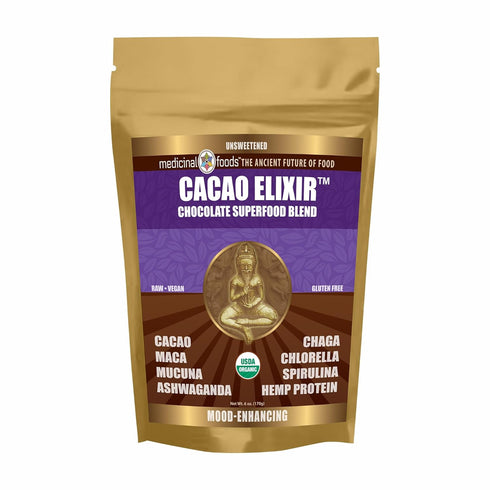 Medicinal Foods Original Organic Cacao Elixir | Mood Enhancing Raw Cocoa Powder