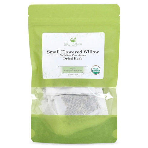 Biokoma Organic Small-Flowered Willow Dried Herb 30 Tea Bags (1.5oz) Epilobium Parviflorum