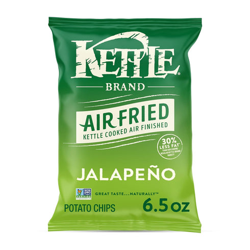 Kettle Brand Potato Chips, Air Fried Jalapeo Kettle Chips, 6.5 Oz Bag