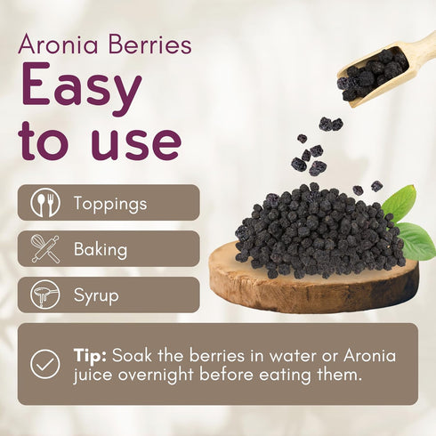 7.1 oz (200 Organic Dried Aronia Berries g) No Sugar Added | Vegan, Non-GMO, Gently Dried Black Chokeberries | High