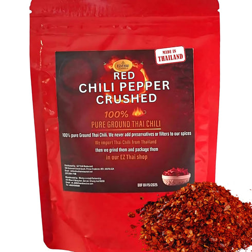 EZ THAI - Chili Pepper Flakes 3.5oz - Thai Red Chilli Crushed