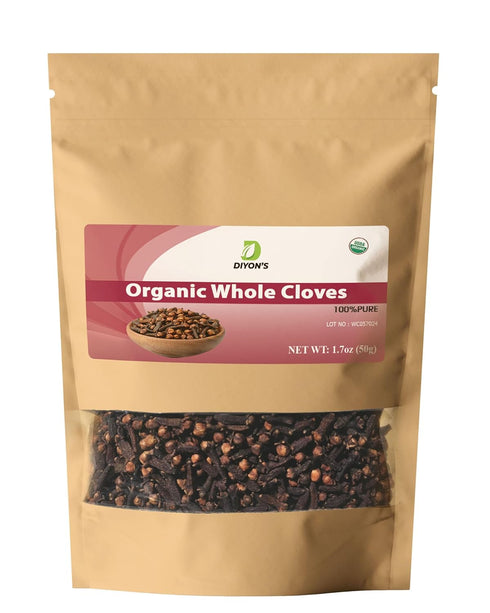 Organic Whole Cloves, 1.7 oz, Stand Up Resealable Pouch