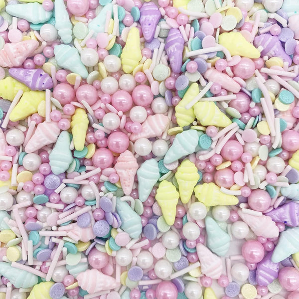 Weraru Edible Summer Pink Sprinkles Ice Cream Sprinkles Candy Baking Edible Cake Decorations
