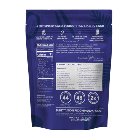 12 oz. Just Date : Just Date Sugar : Organic Sugar Substitute Made From Dates - Box