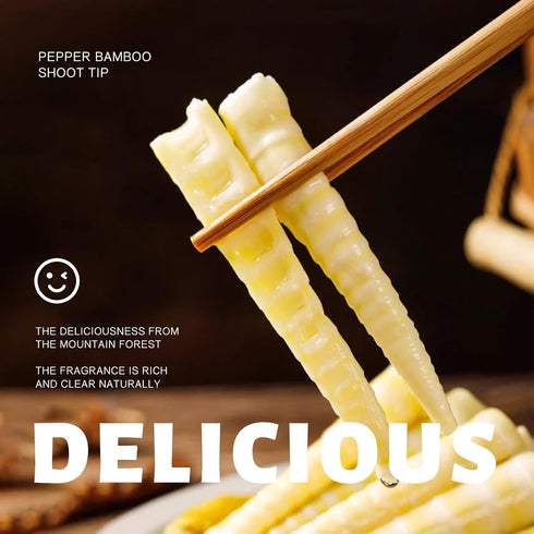 Generic (3.1 Oz*6 Pickled Bamboo Shoots , Fresh Mountain Pepper Crispy Tender Shredded Bamboo Shoots, Fresh Bamboo