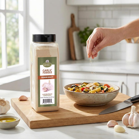21 oz Good Tierra Ground Garlic Powder - Dehydrated Garlic Powder Seasoning for Cooking, Pantry Staples, Italian