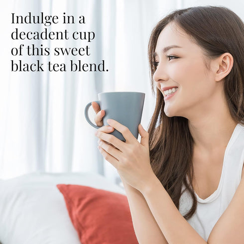 1 lb 200 The Republic of Tea Vanilla Almond Full-Leaf Loose Black Tea Bag| Steeps Cups | Caffeinated