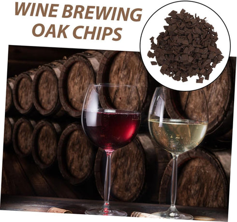 1Pack Heavy Toasted French Oak Chips for Home Brewing Enhance Red Wine Aroma Taste for DIY Wine Making Versatile Aging