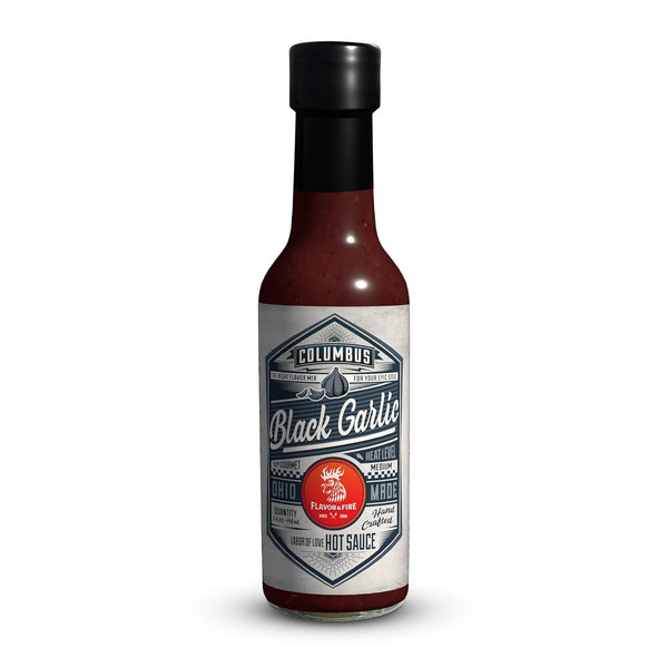 Clamlube Flavor and Fire Foods, Black Garlic, Columbus Hot Sauce, Pepper Infused, Award