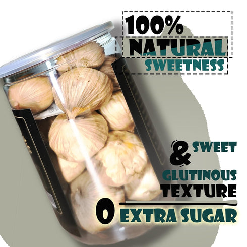 Generic (15.9 Pickled Black Garlic Whole Cloves Odorless Ajo Entero Negro Natural in a Jar Ounce)