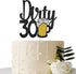 Maicaiffe Black Glitter Dirty 30 Cake Topper, Happy 30th Birthday Decorations