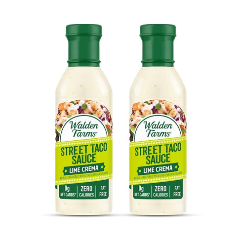 Walden Farms Lime Crema Street Taco Sauce, 12oz Bottle (2 Pack), Vegan & Keto Friendly