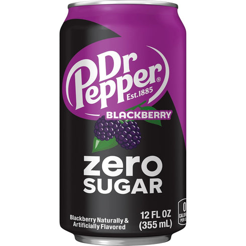 12oz 12pk Dr. Pepper Blackberry Zero Sugar