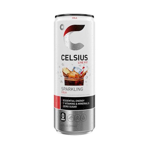 12 Oz (Pack 12) CELSIUS Sparkling Cola, Sugar Free Energy Drink, Fl