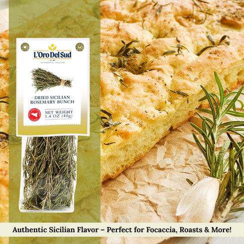 1.4 oz (40 Whole Rosemary Bunch, g), Rosemary Stems, Fresh Grown in the Mountains of Sicily, Italian, Sicilian Dried
