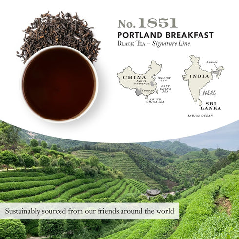 1851, 15 1.58oz Smith Teamaker Portland Breakfast No. Caffeinated, Sugar Free, Sustainably Grown, Organic Full Leaf