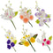 Global Sugar Art Assorted Small Sugar Cake Flowers Floral Sprays, Set A,