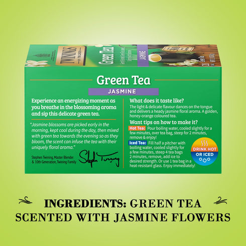 20 TWININGS TEA, TEA,GREEN,JASMINE BAG