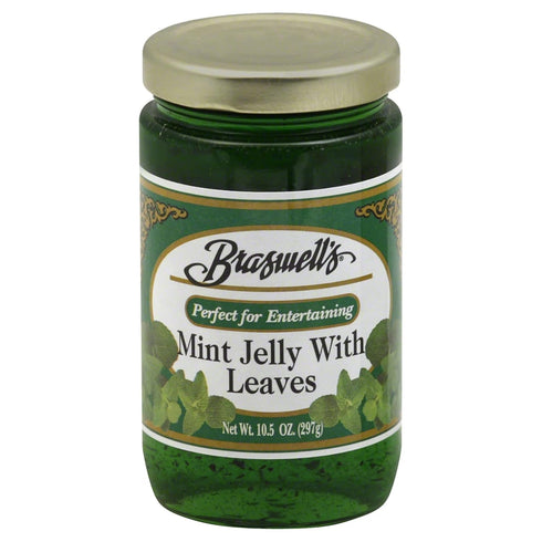 Braswell Mint Jelly With Leaves, 10.5 Ounce Bottle (Pack of 6)
