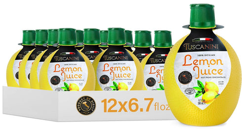 Tuscanini 100% Sicilian Lemon Juice, Not from Concentrate, 6.7oz Lemon Shaped Squeeze