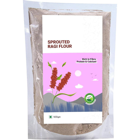 Generic 17.63oz 500gm Sprouted Ragi Flour (Madua/Nachni aata)| 100% Natural | Fibre, Protein