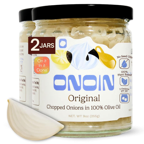 ONOIN Chopped Onions in 100% Olive Oil - Seed Oil Free and