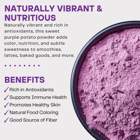 8oz La Voie Pure Purple Sweet Potato Powder - One Ingredient Ube, Vegan, Non-Gmo, Purple Yam, Food Coloring