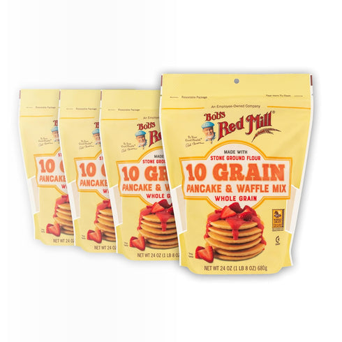 Bob's Red Mill 10 Grain Pancake Mix, 24oz (Pack of 4) -
