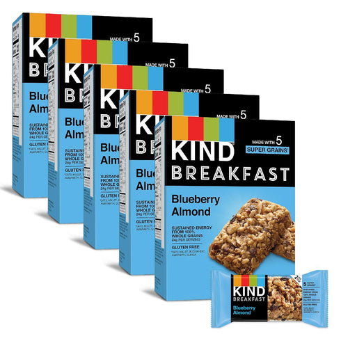 KIND Breakfast Bars, Blueberry Almond, Healthy Snacks, Gluten Free, 100% Whole Grains,