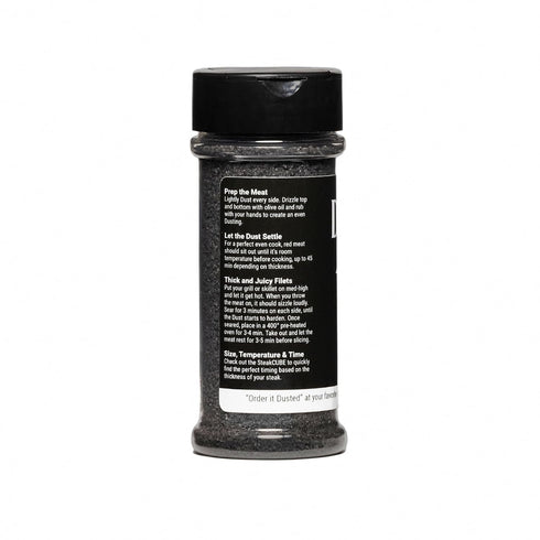 5.5 oz Dusted Steak and Burger Seasoning: Achieve the Perfect Charcoal Sear on Your Meat with a Grill or Cast Iron
