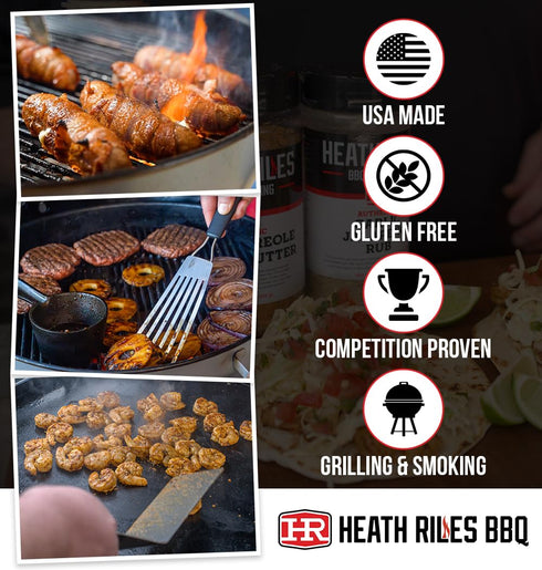 11 oz. Heath Riles BBQ Rub, Chicken Rub Seasoning, Champion Pitmaster Recipe, Shaker Spice Mix