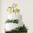Baby Shower Cake Topper, Larger Size Acrylic Mirror Gold “OH BABY” Sign for New Baby Party Decorations